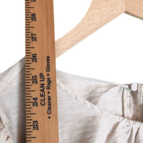 Eloquii || Ivory Poet Blouse Size 26W Long Sleeve Textured Prairie Peasant Top - Picture 5 of 10